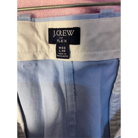 J. Crew Mens Flex Chambray Blue Straight Leg Trouser Size 32 - Picture 4 of 5